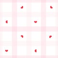 Heart Love Checkered Grid Background Vector Seamless Pattern For Valentines Day Wedding Party Royalty Free Stock Photo
