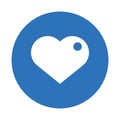 Heart love figure isolated icon