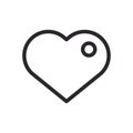 Heart love figure line style icon