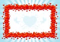 Heart love frame Royalty Free Stock Photo
