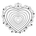 Heart love frame icon Royalty Free Stock Photo