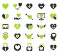 heart love icon set Royalty Free Stock Photo