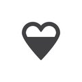 Heart love level vector icon