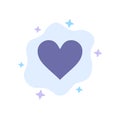 Heart, Love, Like, Twitter Blue Icon on Abstract Cloud Background Royalty Free Stock Photo