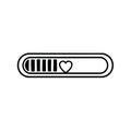 Heart Love Loading Bar Icon Royalty Free Stock Photo