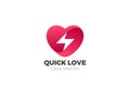 Heart Love Logo design vector template Royalty Free Stock Photo