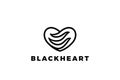 Heart Love Logo design vector template. Valentines day Romantic dating Charity Donation Logotype concept icon Royalty Free Stock Photo