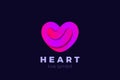 Heart Love Logo design vector template. Valentines day Romantic dating Charity Donation Logotype icon Royalty Free Stock Photo