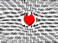 Heart of Love More Powerful than Hate Royalty Free Stock Photo