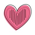 Heart love romance decoration image linear dots