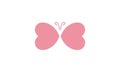 Heart love shape butterfly logo vector icon illustration design Royalty Free Stock Photo