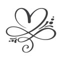 Heart love sign forever. Infinity Romantic symbol linked, join, passion and wedding. Template for t shirt, card, poster Royalty Free Stock Photo