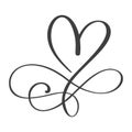 Heart love sign forever. Infinity Romantic symbol linked, join, passion and wedding. Template for t shirt, card, poster Royalty Free Stock Photo