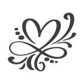 Heart love sign forever. Infinity Romantic symbol linked, join, passion and wedding. Template for t shirt, card, poster Royalty Free Stock Photo