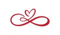 Heart love sign forever Laser cut. Infinity Romantic symbol linked, join, passion and wedding logo. Template for t shirt Royalty Free Stock Photo