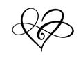 Heart love sign forever logo. Infinity Romantic symbol linked, join, passion and wedding. Template for t shirt, card Royalty Free Stock Photo
