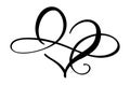 Heart love sign forever logo. Infinity Romantic symbol linked, join, passion and wedding. Template for t shirt, card Royalty Free Stock Photo