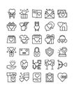 Heart love simple line icon