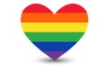 Heart love supporting Lgbt community vector illustration.