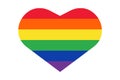 Heart love supporting Lgbt community vector illustration.