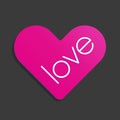 Heart love symbol sticker icon Royalty Free Stock Photo