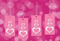Heart love tag white background Royalty Free Stock Photo