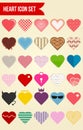 30 Heart Love Vector Icon Set