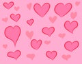 Heart lovely abstract pink vector background