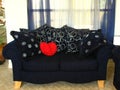 Heart on Loveseat Royalty Free Stock Photo