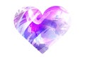 Heart made of abstract background. Image in purple, pink and blue colors. Valentine`s Day Royalty Free Stock Photo