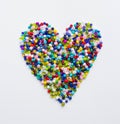 Heart made of beads Royalty Free Stock Photo