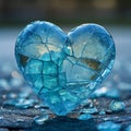 Heart made of broken glass Royalty Free Stock Photo