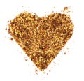 Heart made of cookie crumbs