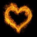 Heart made of fire Royalty Free Stock Photo