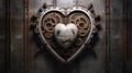 a heart made of gears and cogs