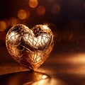 Heart made from gold, precious and good