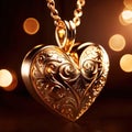 Heart made from gold, precious and good