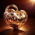 Heart made from gold, precious and good