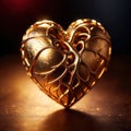 Heart made from gold, precious and good