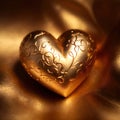 Heart made from gold, precious and good