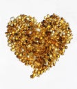 Heart made of golden stones