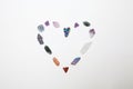 Heart made out of crystals Royalty Free Stock Photo