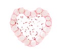 Heart made from red radish. Royalty Free Stock Photo