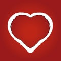 Heart made of red ragged paper Royalty Free Stock Photo