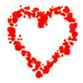 Heart made with red stearine Royalty Free Stock Photo