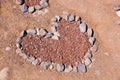 Heart made of stones on beach Royalty Free Stock Photo