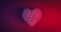 Heart made of veins or red wires connected. Valentine`s day and love