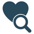 heart, magnifier Isolated Vector Icon which can be easily modified or edited Royalty Free Stock Photo