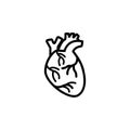Heart, Man heart, human heart icon Royalty Free Stock Photo