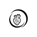 Heart, Man heart, human heart icon Royalty Free Stock Photo